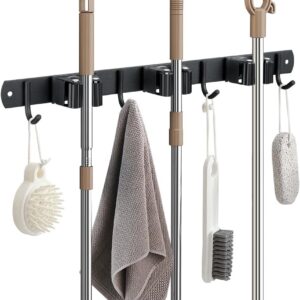Wall-Mounted Broom, Mop and Garden Tool Rack