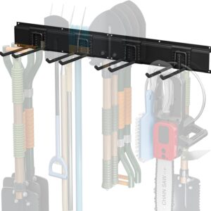 TICONN 32-Inch Wall-Mounted Tool Rack with Four Hooks