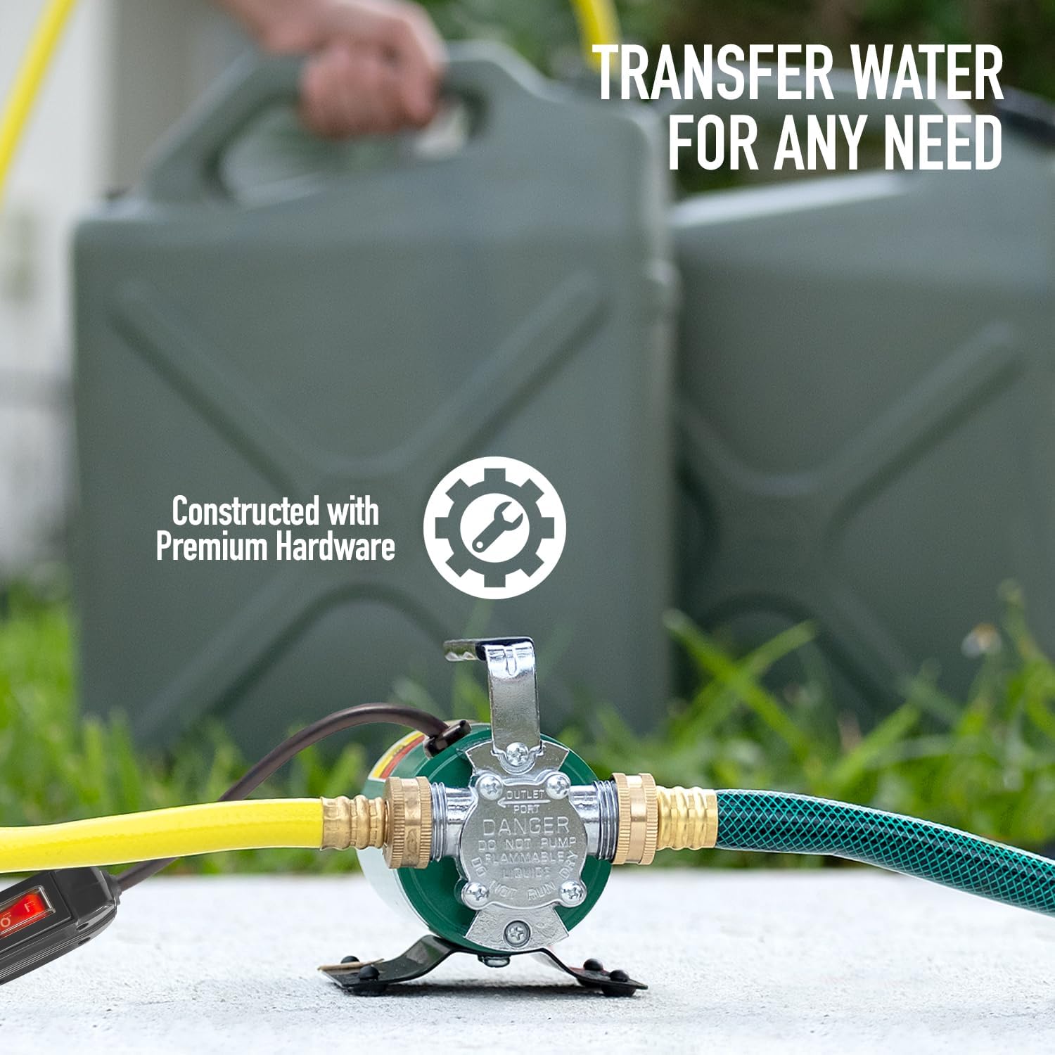 Portable 115V Water Transfer Pump, Listed at 330 GPH - Image 5