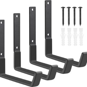 Four-Pack 7.7-Inch Wall-Mount Utility Hooks for Garage Storage
