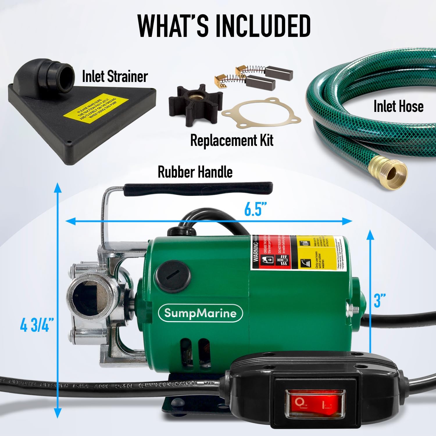 Portable 115V Water Transfer Pump, Listed at 330 GPH - Image 2