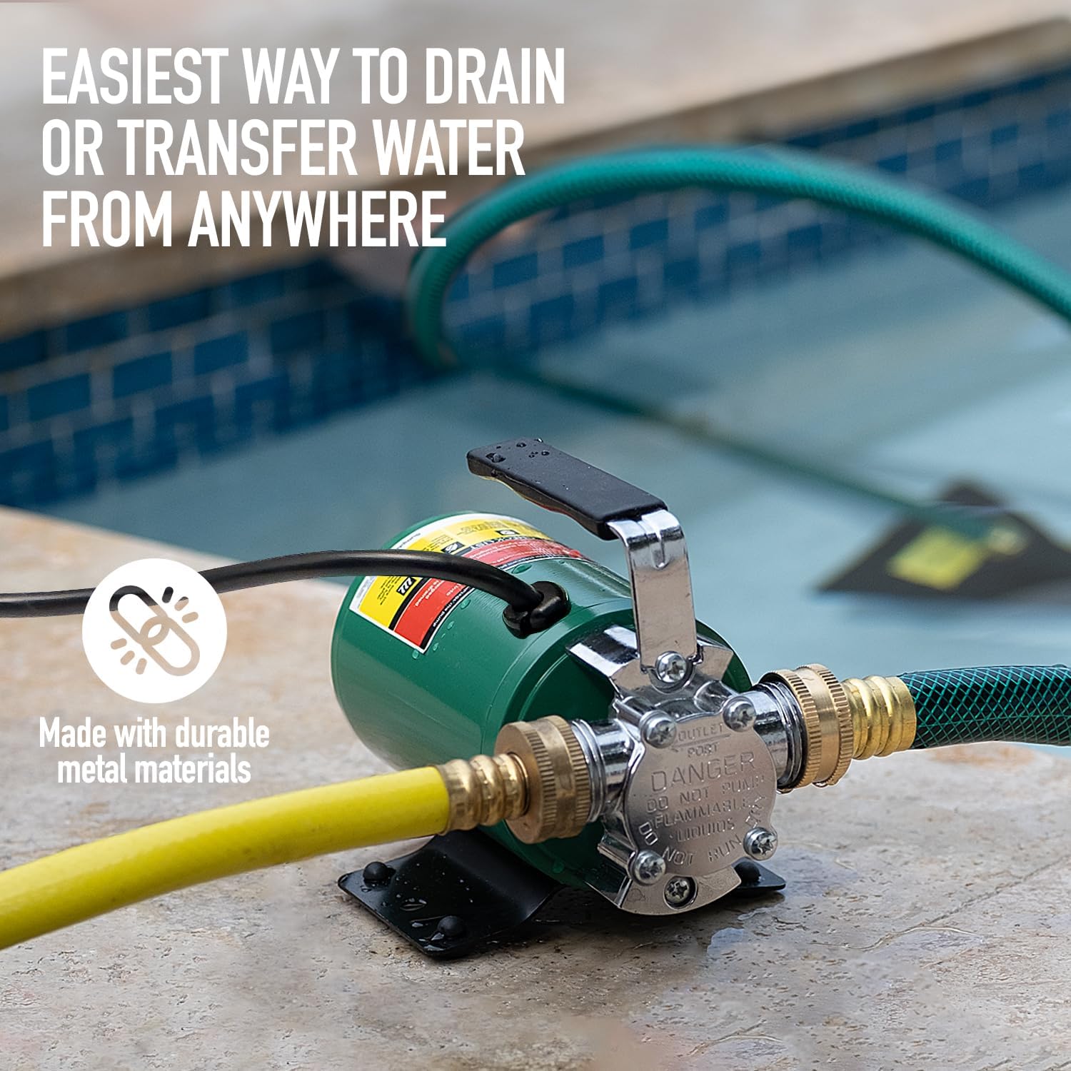 Portable 115V Water Transfer Pump, Listed at 330 GPH - Image 4