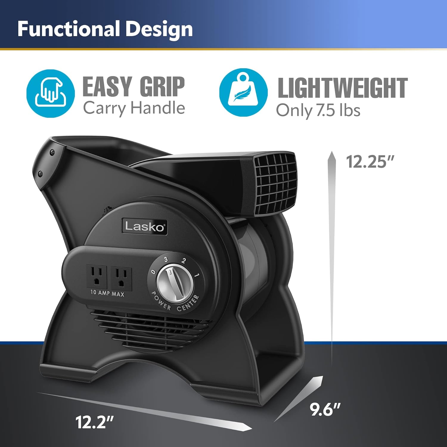 Lasko U12104 12-Inch Pivoting Utility Fan Guide - Image 4