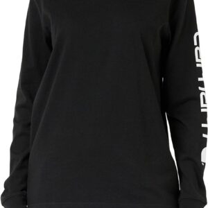 Women's Heavyweight Long-Sleeve Graphic Shirt with Sleeve Logo