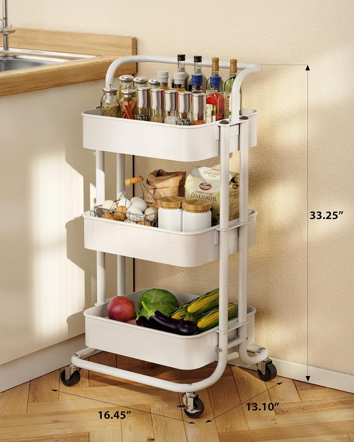 Pipishell Three-Tier Mesh Utility Cart: Editorial Guide - Image 2