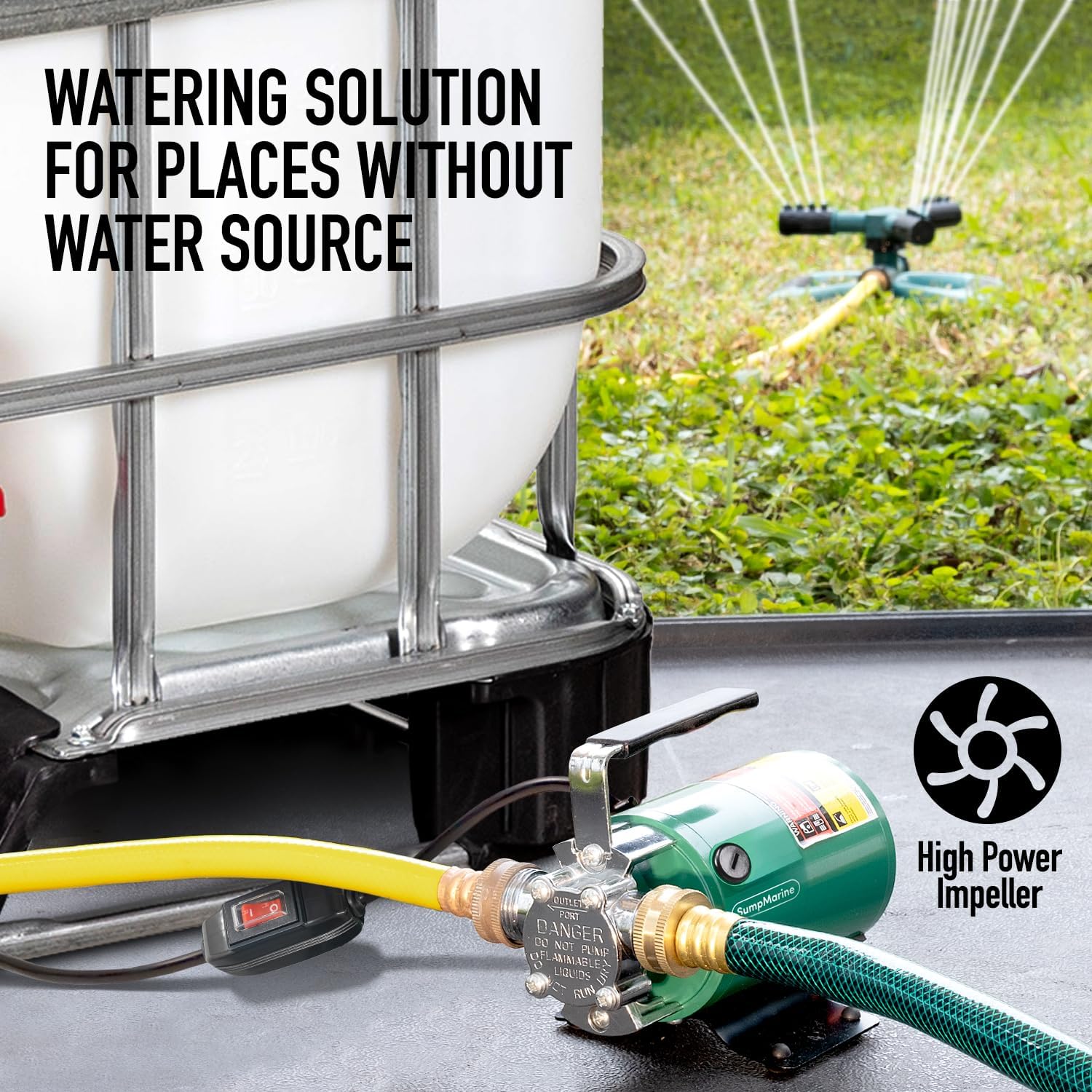 Portable 115V Water Transfer Pump, Listed at 330 GPH - Image 3
