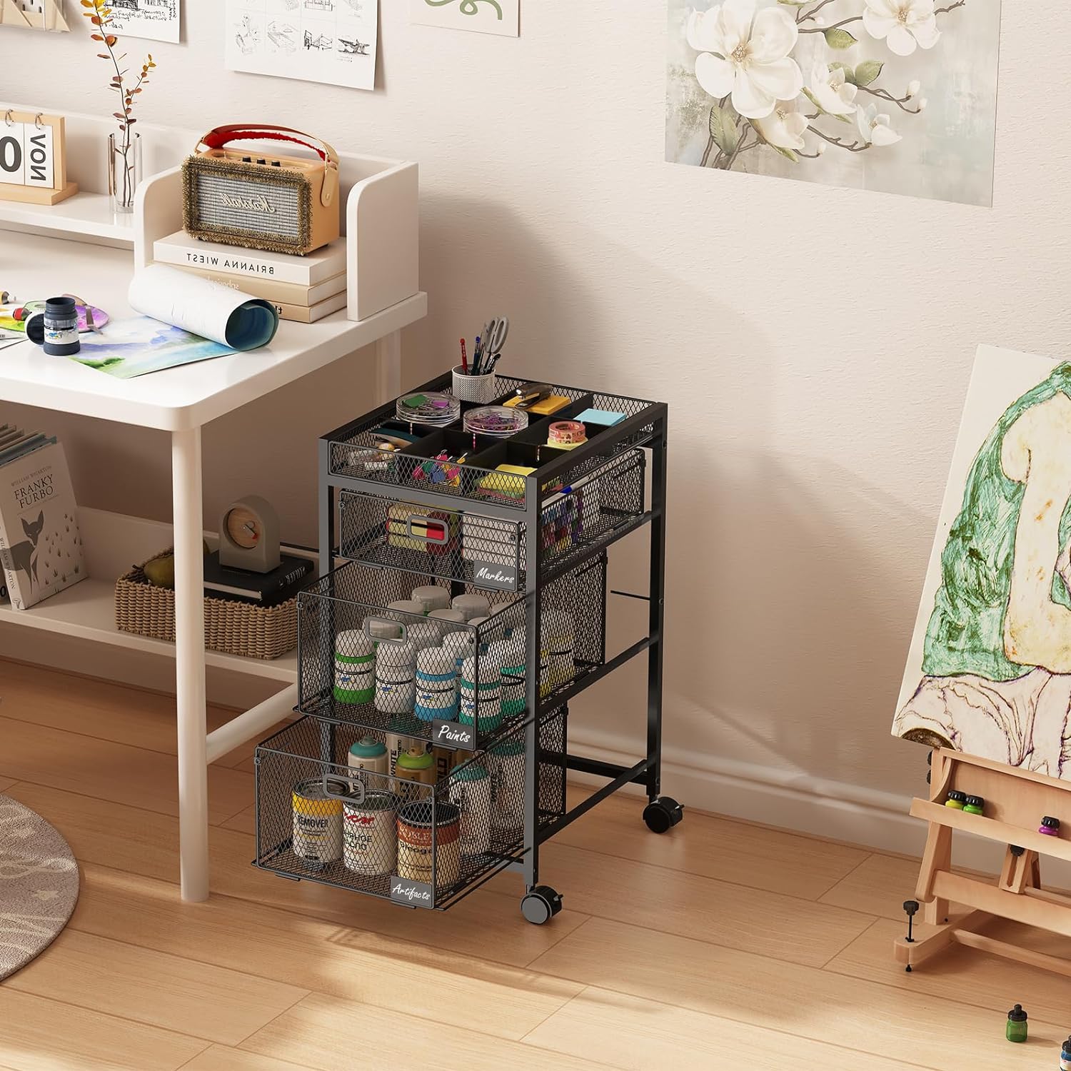 Three-Drawer Rolling Craft and Small-Parts Organizer - Image 8