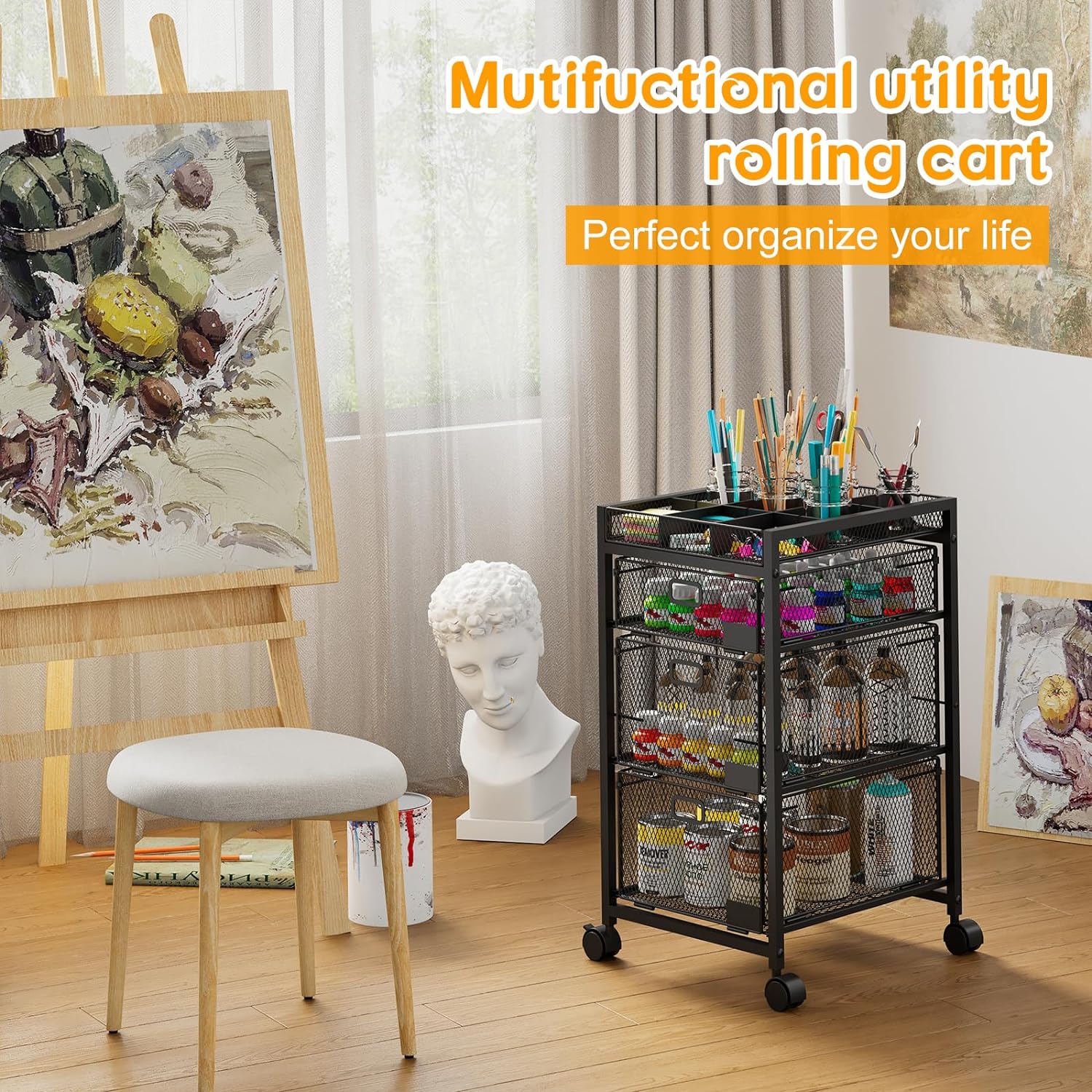 Three-Drawer Rolling Craft and Small-Parts Organizer - Image 5